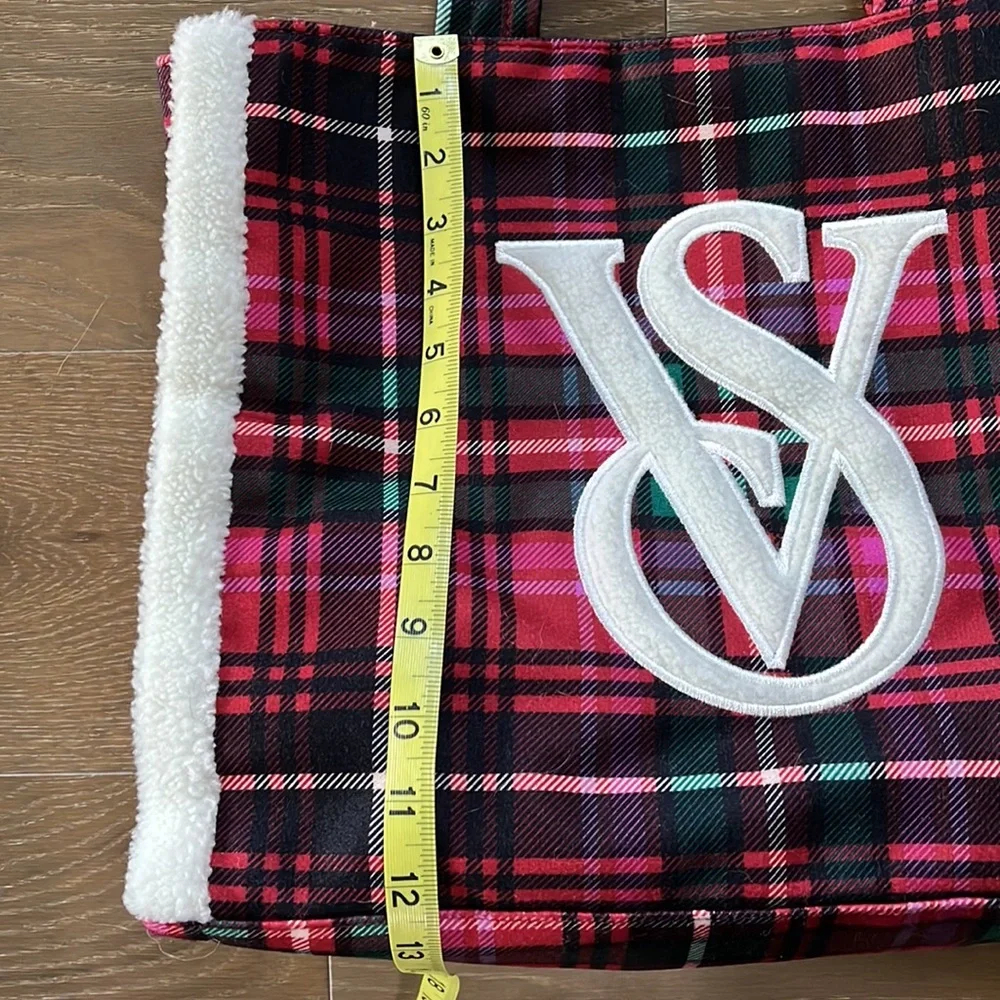 Victoria’s Secret Plaid Flannel Tote Bag NWT